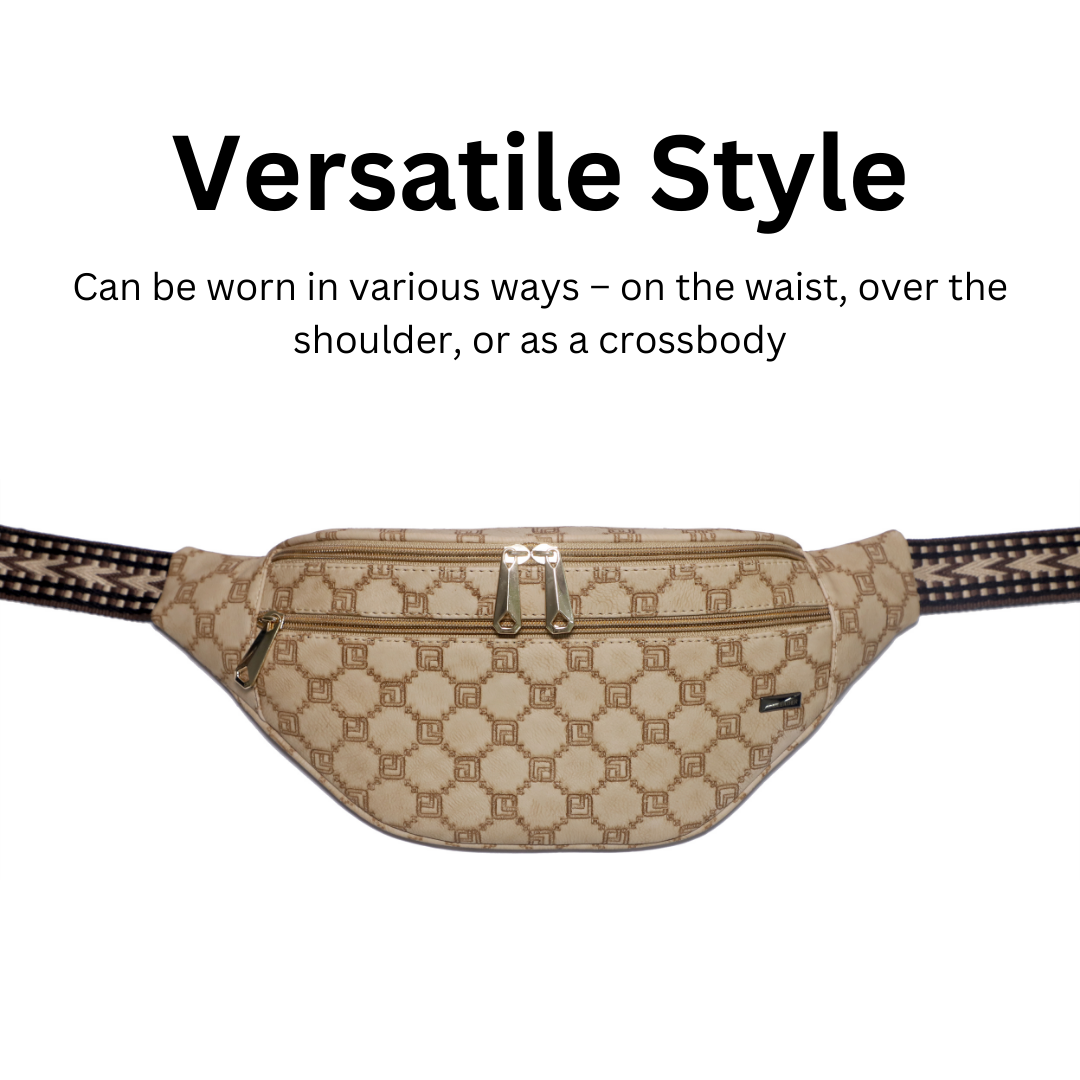 ZAIS`LEATHER Waist Bag Fanny Pack for Man and Women